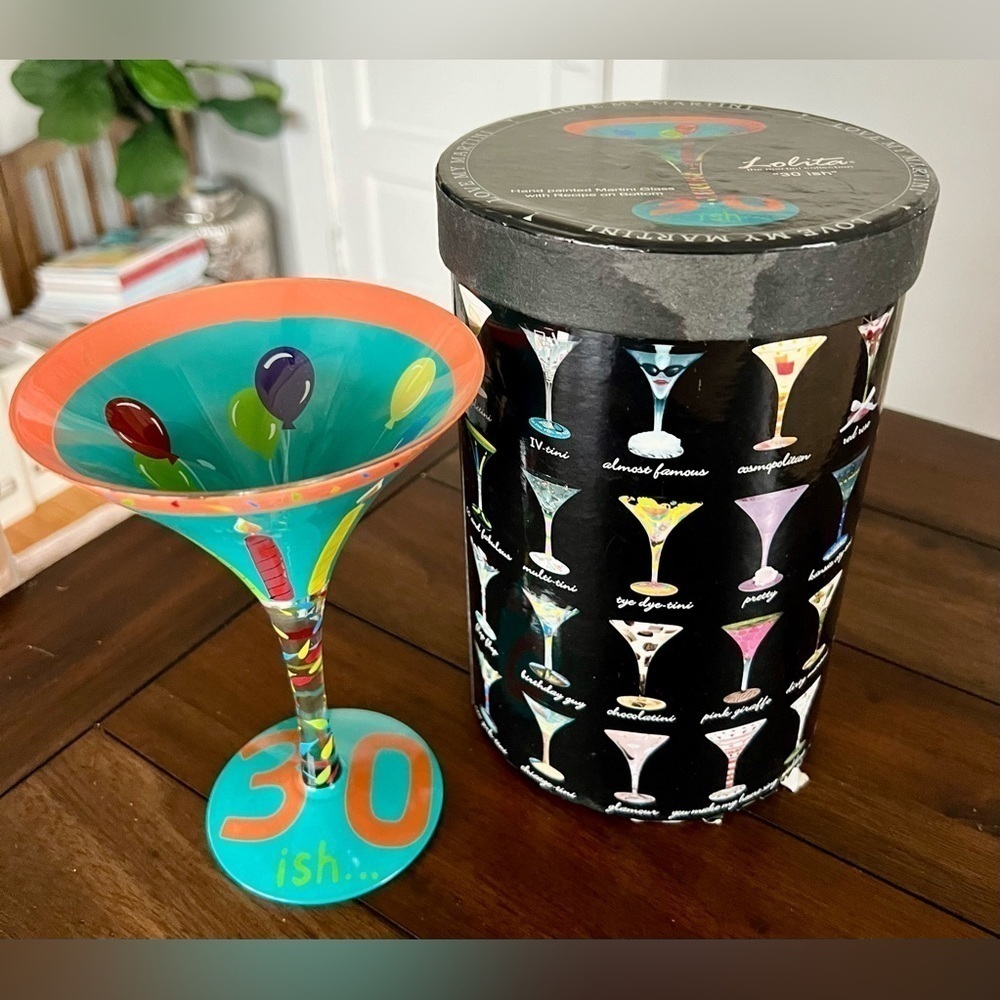 Lolita Martini Glass “30 ish” Birthday Glass
